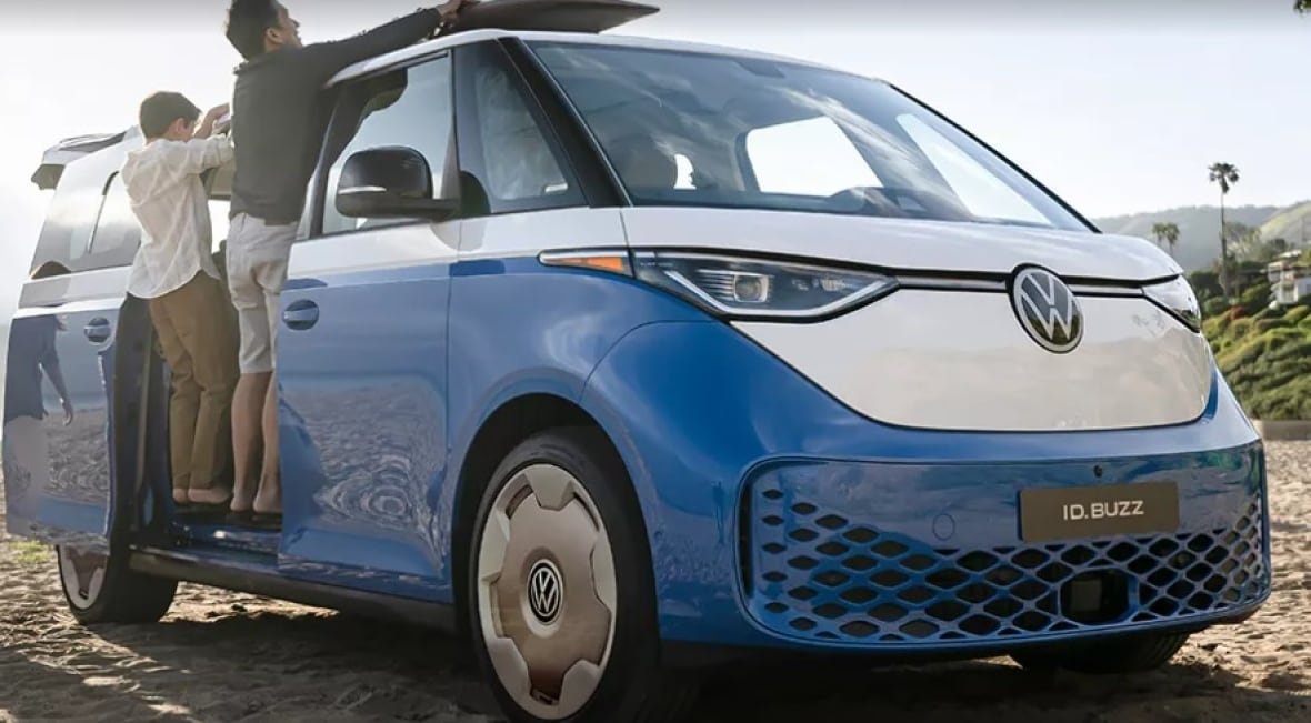 The Volkswagen ID. Buzz won the utility vehicle of the year award at the Detroit auto show Jan. 10, 2025.